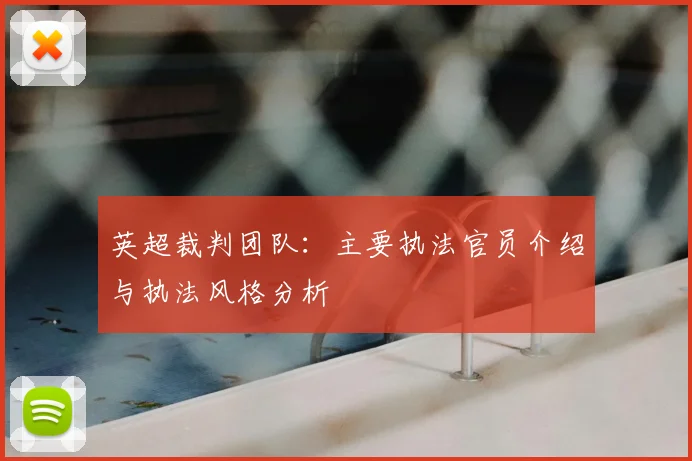 英超裁判团队:主要执法官员介绍与执法风格分析
